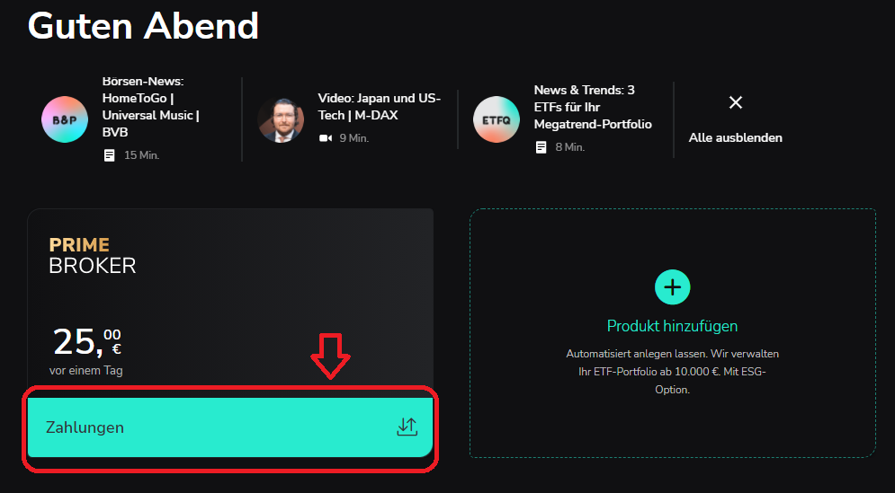 Deposit money in Scalable Capital