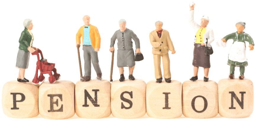 State and private pension plans